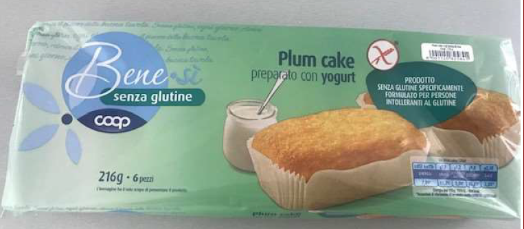 Richiamato Plum Cake senza glutine allo yogurt: possibile presenza di allergeni.
